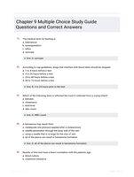 Chapter 9 Multiple Choice Study Guide Questions and Correct Answers