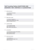 SAE Founding Fathers QUESTIONS AND ANSWERS 100% VERIFIED A+ GUARANTEED