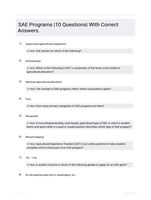 SAE Programs |10 Questions| With Correct Answers.