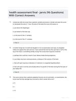 health assessment final - jarvis |96 Questions| With Correct Answers.