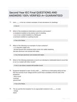 Second Year IEC Final QUESTIONS AND ANSWERS 100% VERIFIED A+ GUARANTEED