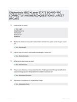 Electrolysis IBEC+Laser STATE BOARD 490 CORRECTLY ANSWERED QUESTIONS LATEST UPDATE