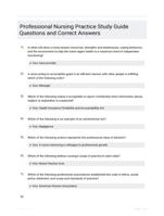 Professional Nursing Practice Study Guide Questions and Correct Answers