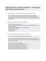 StarGuard Elite LifeGuard Module 4 - Emergency Care Study Guide Rated A+