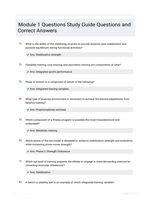 Module 1 Questions Study Guide Questions and Correct Answers