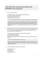 CPB PRACTICE EXAM QUESTIONS AND ANSWERS Test Questions