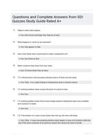 Questions and Complete Answers from SDI Quizzes Study Guide Rated A+