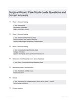 Surgical Wound Care Study Guide Questions and Correct Answers