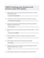 FISDAP Cardiology exam Questions with Answers (Latest 2024 Update)