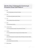 Merrill's Atlas of Radiographic Positioning & Procedures Study Guide Rated A+