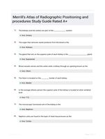 Merrill's Atlas of Radiographic Positioning and procedures Study Guide Rated A+