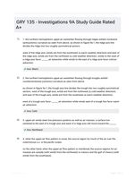 GRY 135 - Investigations 9A Study Guide Rated A+