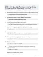 GPC-F 100 Question Test (answer only) Study Guide Questions and Correct Answers