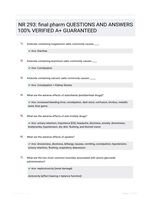 NR 293: final pharm QUESTIONS AND ANSWERS 100% VERIFIED A+ GUARANTEED