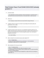 Real Estate Class Final EXAM 2024/2025  already graded A+