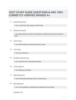 D027 STUDY GUIDE QUESTIONS & ANS  100% CORRECTLY VERIFIED GRADED A+