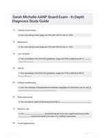 Sarah Michelle AANP Board Exam - In Depth Diagnosis Study Guide