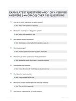 EXAM LATEST QUESTIONS AND 100 % VERIFIED ANSWERS ( +A GRADE) OVER 189 QUESTIONS