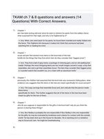 TKAM ch 7 & 8 questions and answers |14 Questions| With Correct Answers.