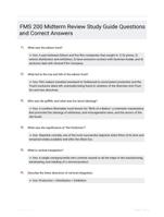 FMS 200 Midterm Review Study Guide Questions and Correct Answers