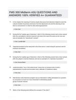 FMS 300 Midterm ASU QUESTIONS AND ANSWERS 100% VERIFIED A+ GUARANTEED