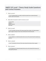 AMPP CIP Level 1 Theory Study Guide Questions and Correct Answers