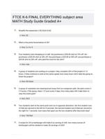 FTCE K-6 FINAL EVERYTHING subject area MATH Study Guide Graded A+