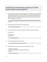 Family Nurse Practitioner-questions for FNP review Study Guide Graded A+