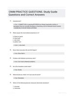 CNIM PRACTICE QUESTIONS. Study Guide Questions and Correct Answers