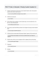 PECT Prek-4: Module 3 Study Guide Graded A+