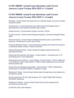 CCDS IBHRE Actual Exam Questions And Correct Answers Latest Version 2024-2025 A+ Graded