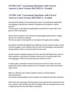 LETRS Unit 7 Assessment Questions with Correct Answers Latest Version 2024-2025 A+ Graded