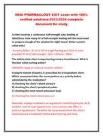 HESI PHARMACLOGY EXIT exam with 100%  verified solutions-2023-2024 complete  document for study