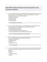 PSI FNP Practice Study Guide Questions and Correct Answers