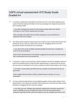 USPS virtual assessment 475 Study Guide Graded A+