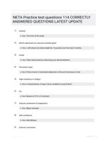 NETA Practice test questions 114 CORRECTLY ANSWERED QUESTIONS LATEST UPDATE