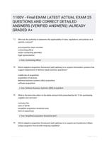 1100V - Final EXAM LATEST  ACTUAL EXAM 25  QUESTIONS AND CORRECT DETAILED ANSWERS  (VERIFIED ANSWERS) |ALREADY GRADED A+