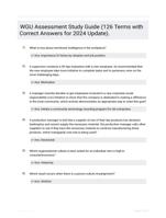 WGU Assessment Study Guide (126 Terms with Correct Answers for 2024 Update).