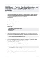 B260 Exam 1 Practice Questions Questions and Answers Updated (2024 / 2024) (Verified Answers)