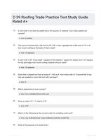 C-39 Roofing Trade Practice Test Study Guide Rated A+