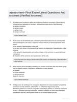 assessment- Final Exam Latest   Questions And Answers (Verified Answers)