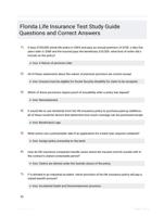 Florida Life Insurance Test Study Guide Questions and Correct Answers