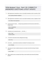 5336 Module 2 Quiz - Part 2 81 CORRECTLY ANSWERED QUESTIONS LATEST UPDATE