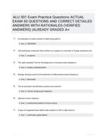 ALU 301 Exam Practice Questions ACTUAL EXAM 50 QUESTIONS AND CORRECT DETAILED ANSWERS WITH RATIONALES (VERIFIED ANSWERS) |ALREADY GRADED A+