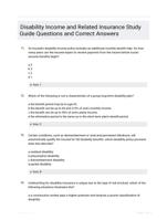 Disability Income and Related Insurance Study Guide Questions and Correct Answers