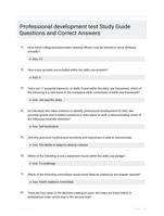 Professional development test Study Guide Questions and Correct Answers