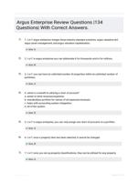 Argus Enterprise Review Questions |134 Questions| With Correct Answers.