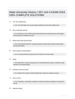 State University History 1301 Unit 4 EXAM 2024 100% COMPLETE  SOLUTIONS