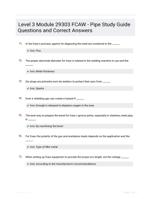 Level 3 Module 29303 FCAW - Pipe Study Guide Questions and Correct Answers