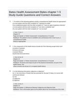 Bates Health Assessment Bates chapter 1-5 Study Guide Questions and Correct Answers